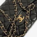 Chanel Jumbo Classic Double Flap Bag Black Quilted Lambskin With Golden-Tone Hardware
