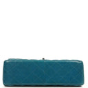 Chanel Classic Jumbo Double Flap Bag Blue Quilted Lambskin With Silver-Tone Hardware