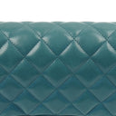 Chanel Classic Jumbo Double Flap Bag Blue Quilted Lambskin With Silver-Tone Hardware