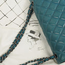 Chanel Classic Jumbo Double Flap Bag Blue Quilted Lambskin With Silver-Tone Hardware