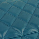 Chanel Classic Jumbo Double Flap Bag Blue Quilted Lambskin With Silver-Tone Hardware