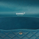 Chanel Classic Jumbo Double Flap Bag Blue Quilted Lambskin With Silver-Tone Hardware