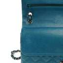 Chanel Classic Jumbo Double Flap Bag Blue Quilted Lambskin With Silver-Tone Hardware