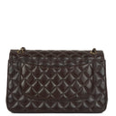 Chanel Jumbo Classic Double Flap Bag In Brown Quilted Lambskin And Gold-Plated Hardware