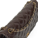 Chanel Jumbo Classic Double Flap Bag In Brown Quilted Lambskin And Gold-Plated Hardware