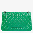 Chanel Jumbo Classic Double Flap Bag Turquoise Quilted Patent Leather With Silver-Tone Hardware