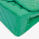 Chanel Jumbo Classic Double Flap Bag Turquoise Quilted Patent Leather With Silver-Tone Hardware