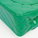 Chanel Jumbo Classic Double Flap Bag Turquoise Quilted Patent Leather With Silver-Tone Hardware