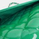Chanel Jumbo Classic Double Flap Bag Turquoise Quilted Patent Leather With Silver-Tone Hardware