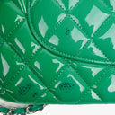 Chanel Jumbo Classic Double Flap Bag Turquoise Quilted Patent Leather With Silver-Tone Hardware