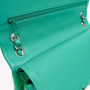 Chanel Jumbo Classic Double Flap Bag Turquoise Quilted Patent Leather With Silver-Tone Hardware