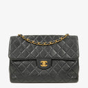 Chanel Jumbo Classic Single Flap Bag Black Quilted Lambskin 24K Gold-Plated Hardware