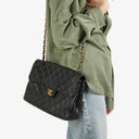 Chanel Jumbo Classic Single Flap Bag Black Quilted Lambskin 24K Gold-Plated Hardware