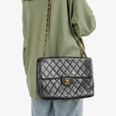 Chanel Jumbo Classic Single Flap Bag Black Quilted Lambskin 24K Gold-Plated Hardware