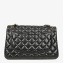 Chanel Jumbo Classic Single Flap Bag Black Quilted Lambskin Gold-Tone Hardware