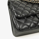 Chanel Jumbo Classic Single Flap Bag Black Quilted Lambskin Gold-Tone Hardware