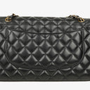 Chanel Jumbo Classic Single Flap Bag Black Quilted Lambskin Gold-Tone Hardware