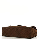 Chanel Jumbo Classic Single Flap Bag Brown Quilted Suede With Aged Gold Hardware