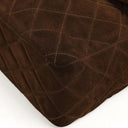 Chanel Jumbo Classic Single Flap Bag Brown Quilted Suede With Aged Gold Hardware