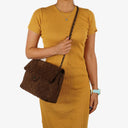 Chanel Jumbo Classic Single Flap Bag Brown Quilted Suede With Aged Gold Hardware