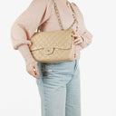 Chanel Jumbo Classic Single Flap Bag Quilted Lambskin Silver -Toned Hardware
