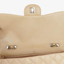 Chanel Jumbo Classic Single Flap Bag Quilted Lambskin Silver -Toned Hardware