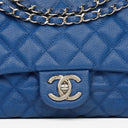 Chanel Jumbo Quilted Caviar Single Flap Bag With Silver -Toned Hardware