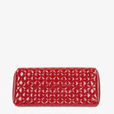 Chanel Just Mademoiselle Red Patent Quilted Bowling Bag