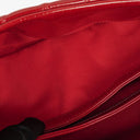Chanel Just Mademoiselle Red Patent Quilted Bowling Bag