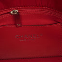 Chanel Just Mademoiselle Red Patent Quilted Bowling Bag
