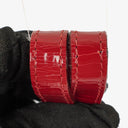 Chanel Just Mademoiselle Red Patent Quilted Bowling Bag