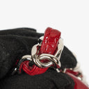 Chanel Just Mademoiselle Red Patent Quilted Bowling Bag