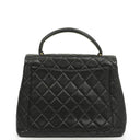 Chanel Kelly Black Quilted Caviar Leather Top Handle Bag With 24K Gold-Plated Hardware, 1996-1997