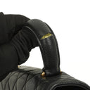 Chanel Kelly Black Quilted Caviar Leather Top Handle Bag With 24K Gold-Plated Hardware, 1996-1997