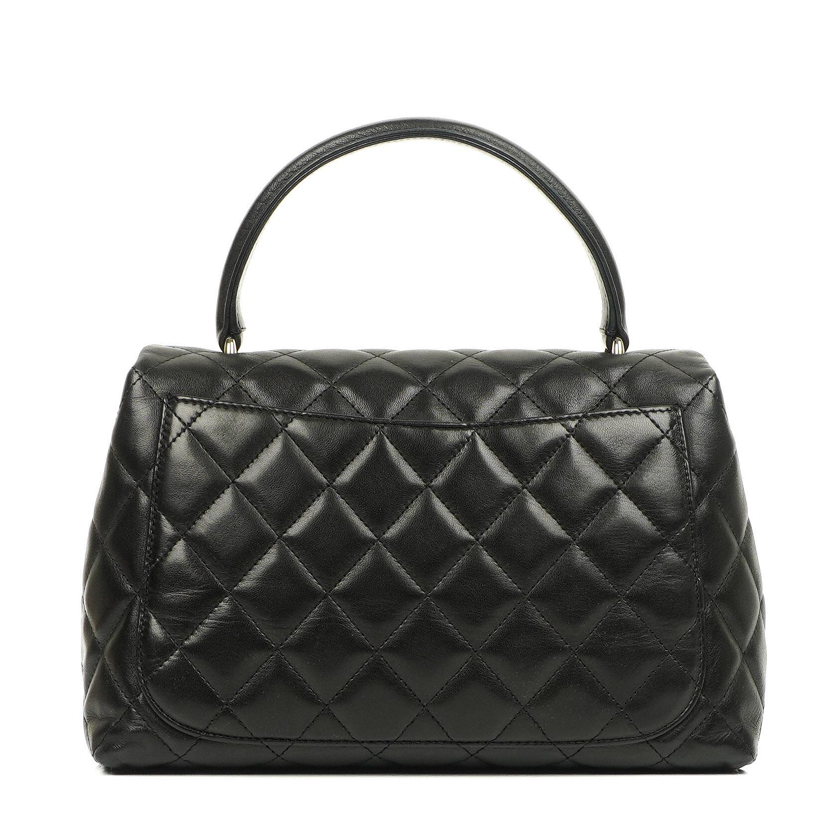 Chanel Kelly Medium Black Quilted Lambskin, 2005-2006