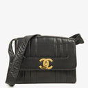 Chanel Lambskin Black Vertical Quilted Maxi CC Flap Shoulder Bag