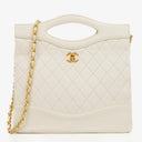 Chanel Lambskin Quilted Small 31 Vintage Shopping Tote Bag