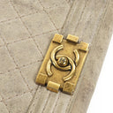 Chanel Large Boy 2013 Metiers D’Art Neutral Quilted Distressed Suede Flap Bag With Aged Gold Hardware