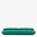 Chanel Large Boy Gusset Metallic Turquoise Lambskin Quilted Flap Wallet