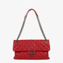 Chanel Large Simply CC Rue Cambon Red Shiny Calfskin Flap Bag
