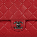 Chanel Large Simply CC Rue Cambon Red Shiny Calfskin Flap Bag