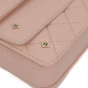 Chanel Light Pink Quilted Lambskin Flap Bag Champaigne Gold - Tone Hardware