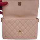 Chanel Light Pink Quilted Lambskin Flap Bag Champaigne Gold - Tone Hardware