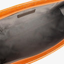 Chanel Lucky Charm Orange Patent Leather Pochatte