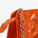 Chanel Lucky Charm Orange Patent Leather Pochatte