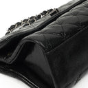 Chanel Borsa a Patta Mademoiselle in Vitello Craquelé Lucido con Ferramenta Argento