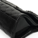 Chanel Borsa a Patta Mademoiselle in Vitello Craquelé Lucido con Ferramenta Argento