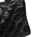 Chanel Borsa a Patta Mademoiselle in Vitello Craquelé Lucido con Ferramenta Argento