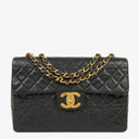 Chanel Maxi Jumbo CC Classic Single Flap Bag Black Quilted Lambskin 24K Gold-Plated Hardware