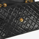 Chanel Maxi Jumbo CC Classic Single Flap Bag Black Quilted Lambskin 24K Gold-Plated Hardware